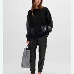 BOSS by HUGO BOSS Fanalian Mixed Media Sweater $348 - NWT